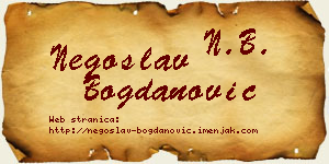 Negoslav Bogdanović vizit kartica